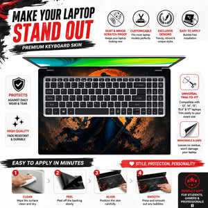 Rama Blue Warrior Bow Moon Laptop Skin - View 5