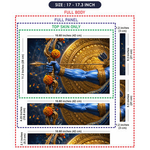 Rama Bow Arrow Gold Disc Laptop Skin - View 9
