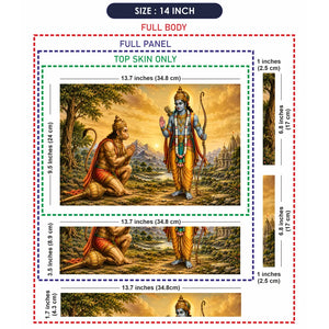 Rama Hanuman Blessing Temple Laptop Skin - View 7