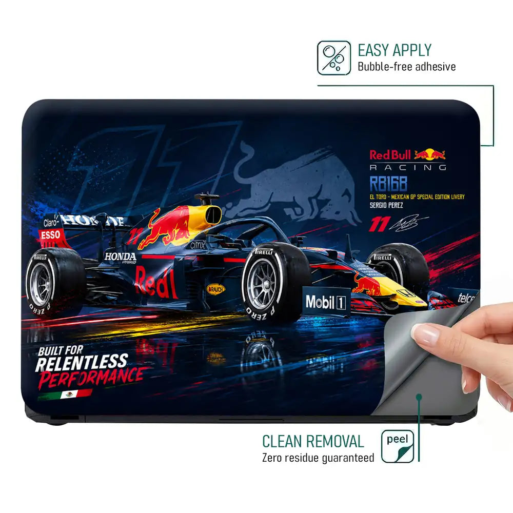 Red Bull Racing RB16B Perez Mexico Laptop Skin - View 4