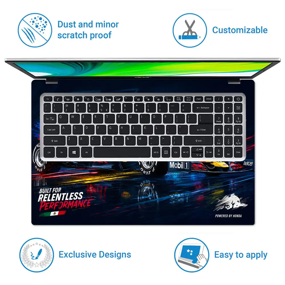 Red Bull Racing RB16B Perez Mexico Laptop Skin - View 5