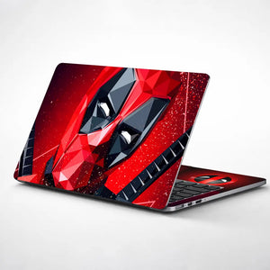 Red Design Deadpool Laptop Skin - View 1