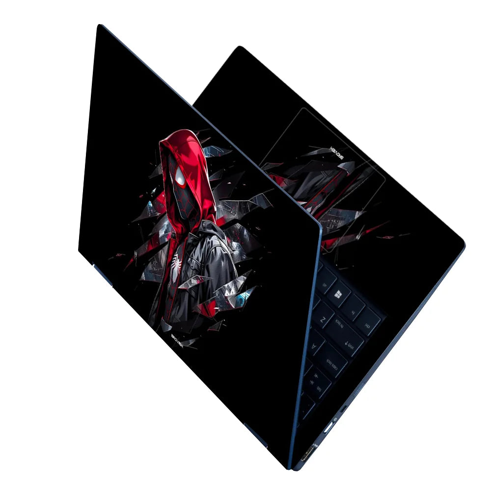 Red Hood Spider Hero Shards Laptop Skin - View 2