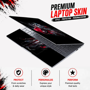 Red Hood Spider Hero Shards Laptop Skin - View 3