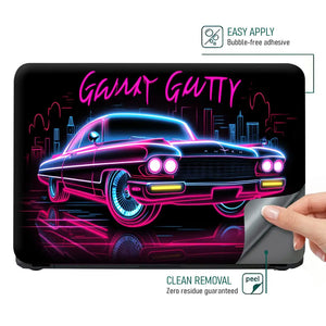 Retro Drive Nights Laptop Skin - View 4