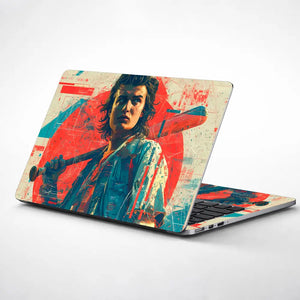 Retro Gaming Hero With Bat Laptop Skin - View 1