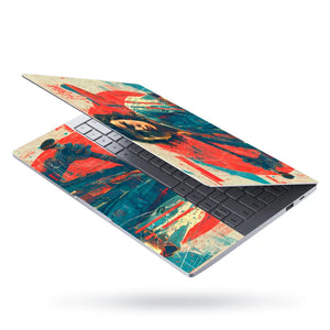Retro Gaming Hero With Bat Laptop Skin - View 3