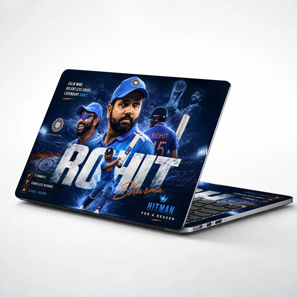 Rohit Sharma Hitman Reason Laptop Skin - View 1