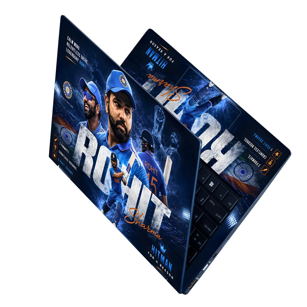 Rohit Sharma Hitman Reason Laptop Skin - View 2