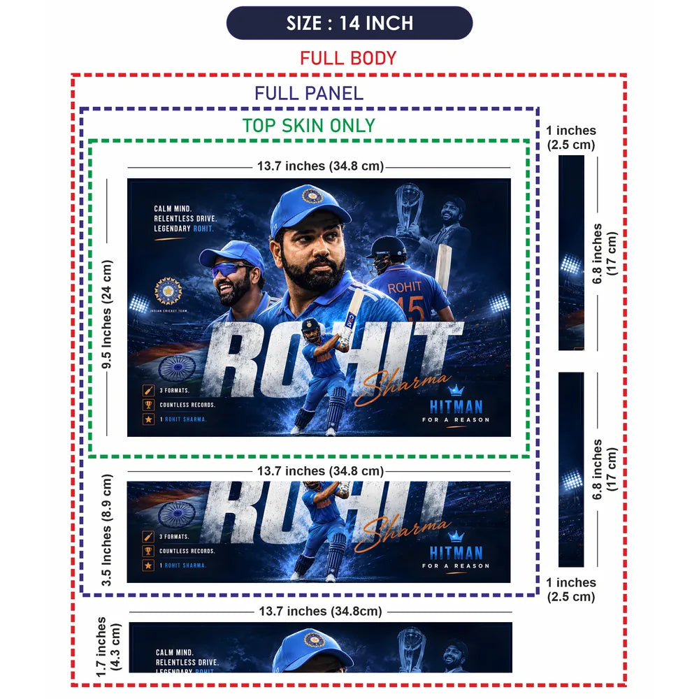 Rohit Sharma Hitman Reason Laptop Skin - View 7