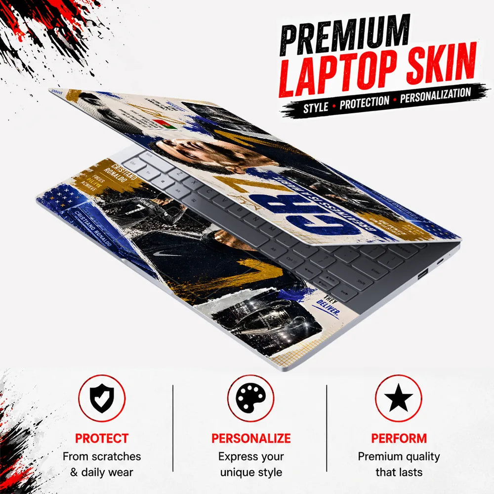 Ronaldo CR7 Greatness Habit Laptop Skin - View 3