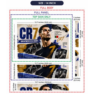 Ronaldo CR7 Greatness Habit Laptop Skin - View 7