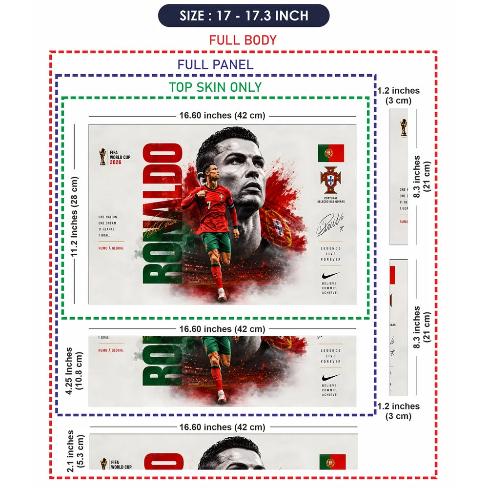 Ronaldo Portugal World Cup 2026 Laptop Skin - View 9