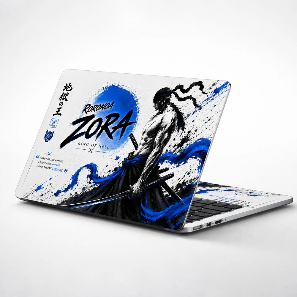 Roronoa Zoro Azure Reign Laptop Skin - View 1