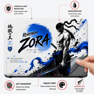Roronoa Zoro Azure Reign Laptop Skin - View 4