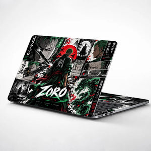 Roronoa Zoro Blades, Discipline, Freedom Laptop Skin - View 1