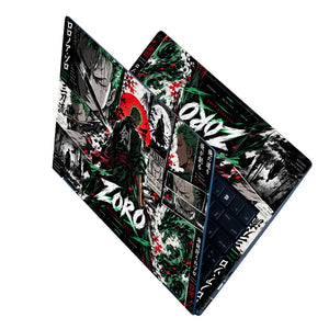 Roronoa Zoro Blades, Discipline, Freedom Laptop Skin - View 2