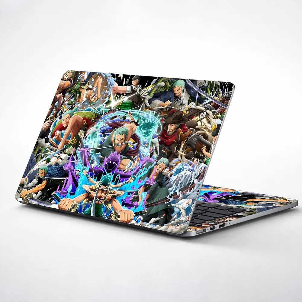 Roronoa Zoro Collage Laptop Skin - View 1