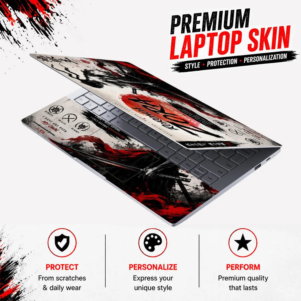 Roronoa Zoro Crimson Fury Laptop Skin - View 3