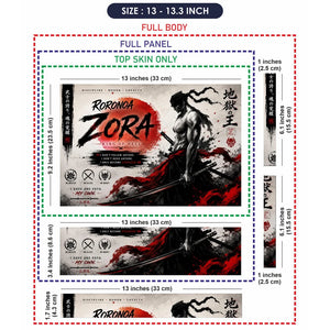 Roronoa Zoro Crimson Fury Laptop Skin - View 6