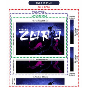 Roronoa Zoro One Piece Blue Laptop Skin - View 7