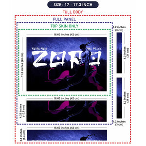 Roronoa Zoro One Piece Blue Laptop Skin - View 9