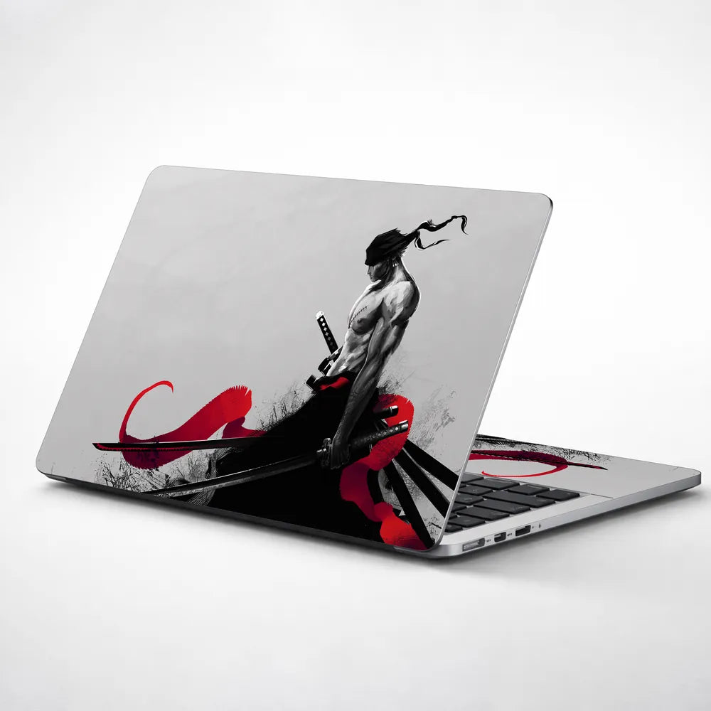 Roronoa Zoro Red Laptop Skin - View 1