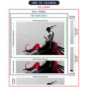 Roronoa Zoro Red Laptop Skin - View 8