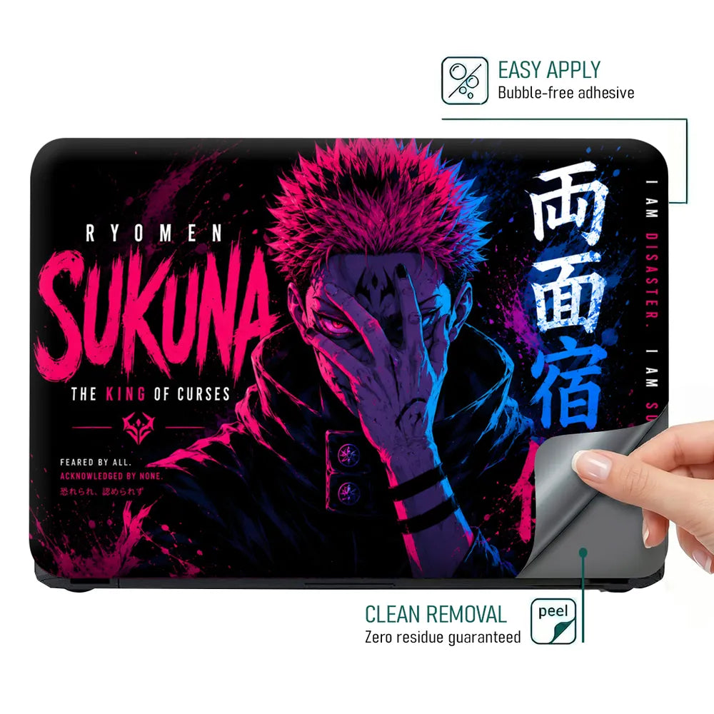 Ryomen Sukuna King Curses Laptop Skin - View 4