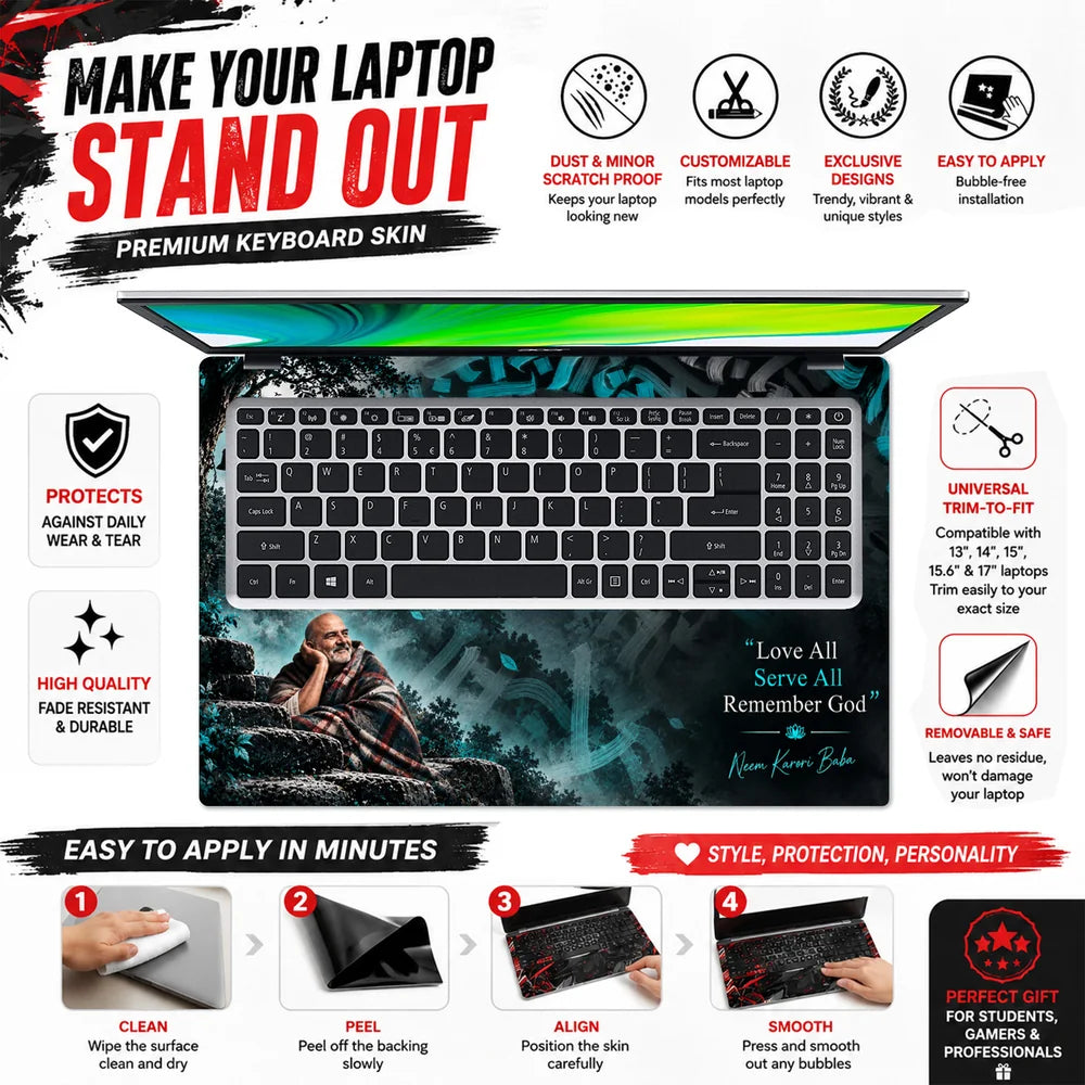 Sabka Bhala Ho Calligraphy Vortex Laptop Skin - View 5