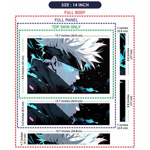 Satoru Gojo Acid Blue Eyes Jujutsu Kaisen Laptop Skin - View 7