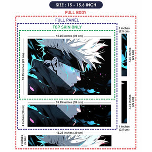 Satoru Gojo Acid Blue Eyes Jujutsu Kaisen Laptop Skin - View 8