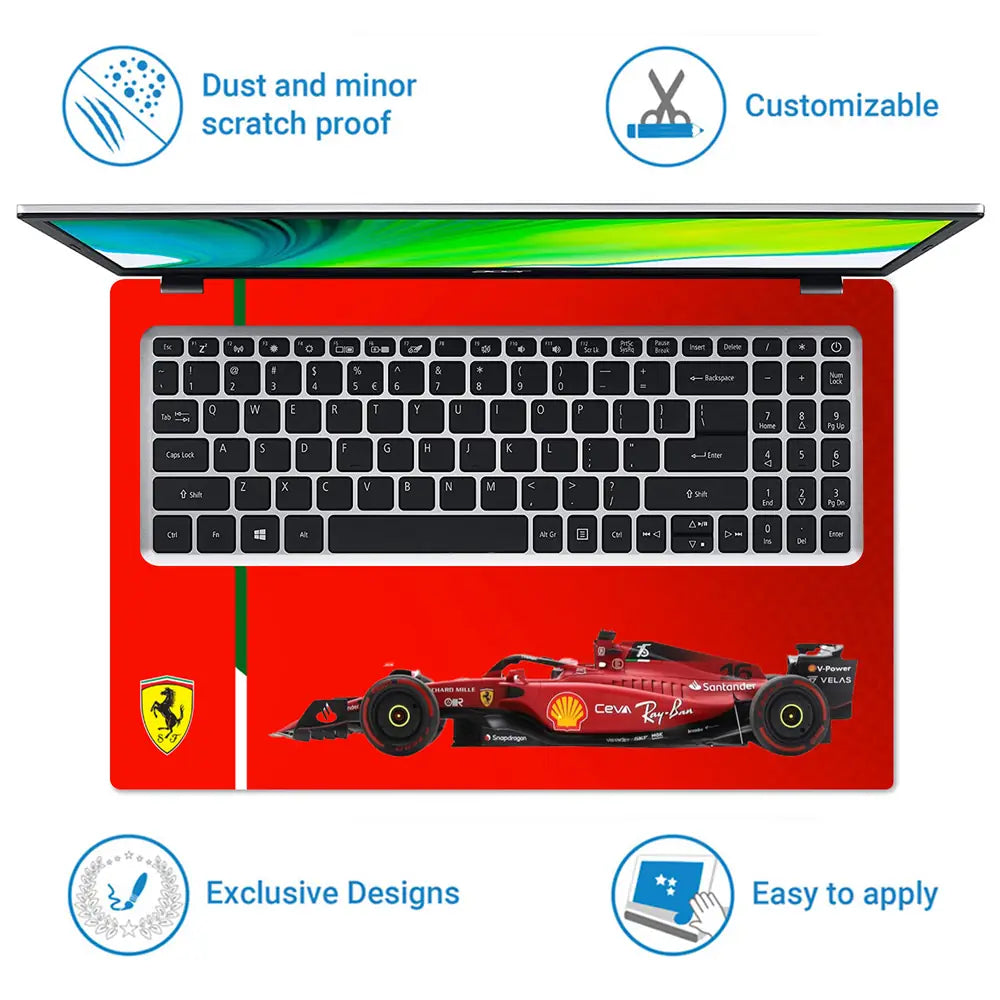 Scuderia Ferrari Core Red Laptop Skin - View 5