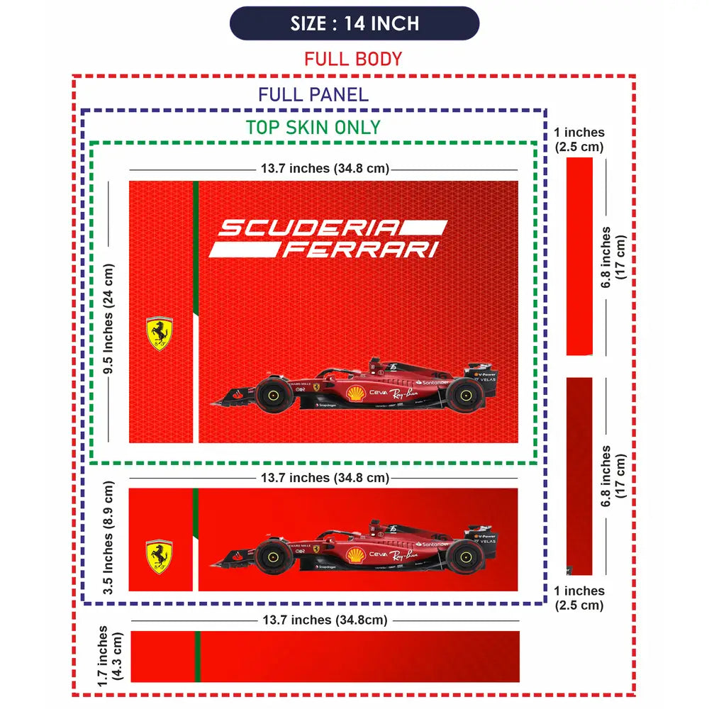 Scuderia Ferrari Core Red Laptop Skin - View 7