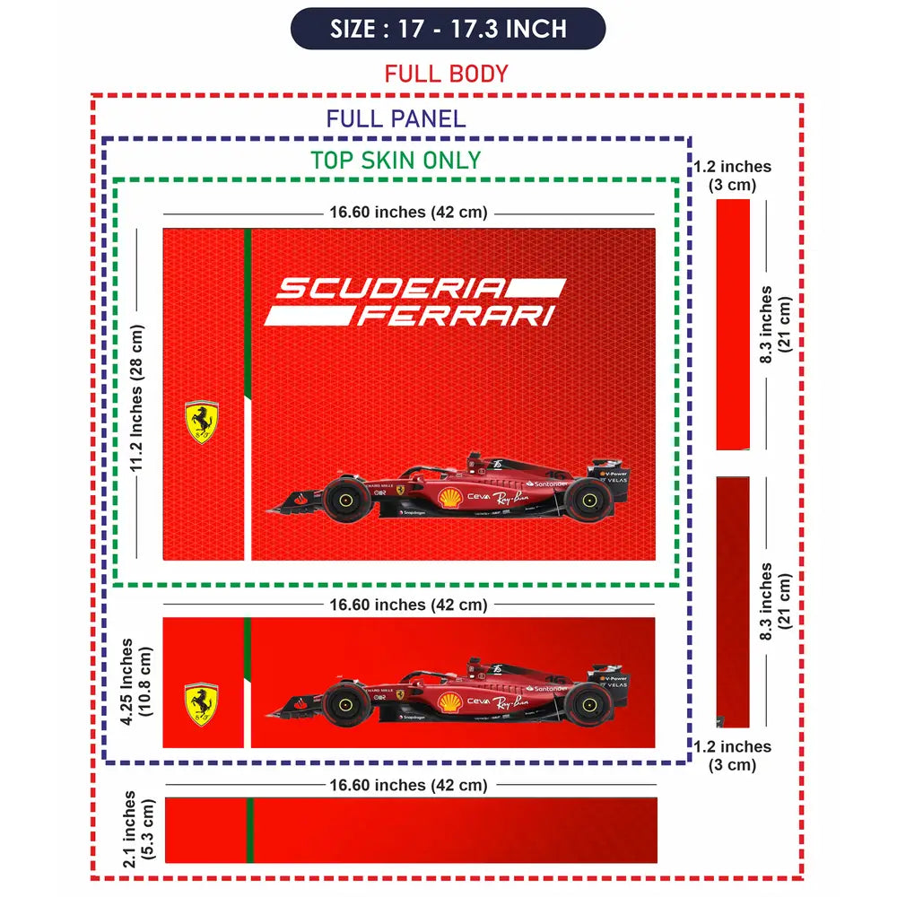 Scuderia Ferrari Core Red Laptop Skin - View 9