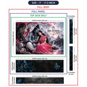 Shiv Parvati Pink Blossom Laptop Skin - View 9