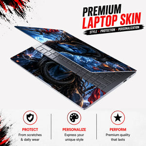 Shiva Beneath the Moonlit Mountains Laptop Skin - View 3