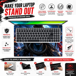 Shiva Beneath the Moonlit Mountains Laptop Skin - View 5