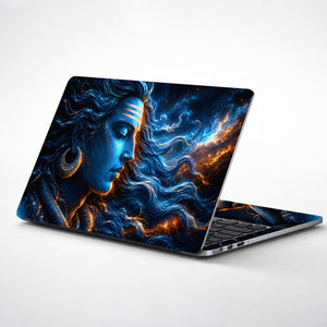 Shiva Blue Cosmic Profile Laptop Skin - View 1