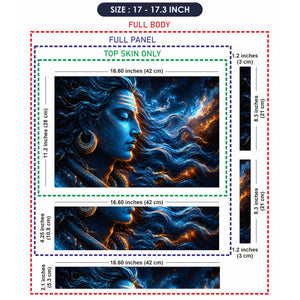 Shiva Blue Cosmic Profile Laptop Skin - View 9