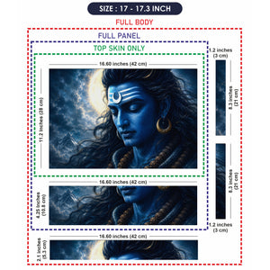 Shiva Blue Moon Side Laptop Skin - View 9