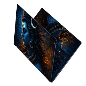 Shiva Blue Side Crescent Hindi Laptop Skin - View 2