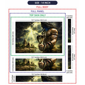 Shiva Cobra Temple River Sunbeam Laptop Skin - View 7
