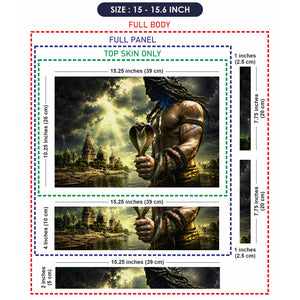 Shiva Cobra Temple River Sunbeam Laptop Skin - View 8