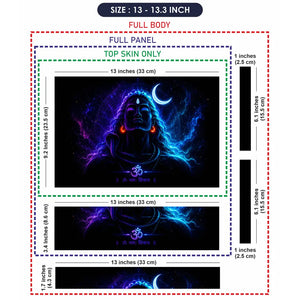 Shiva Cosmic Blue Laptop Skin - View 6