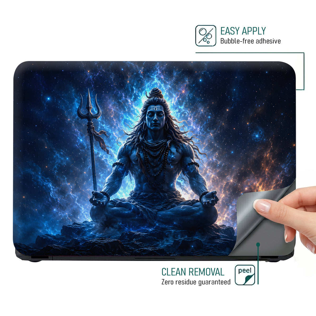 Shiva Cosmic Meditation Laptop Skin - View 4