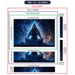Shiva Cosmic Meditation Laptop Skin - View 6
