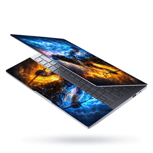 Shiva Fire and Ice Elemental Warrior Laptop Skin - View 3