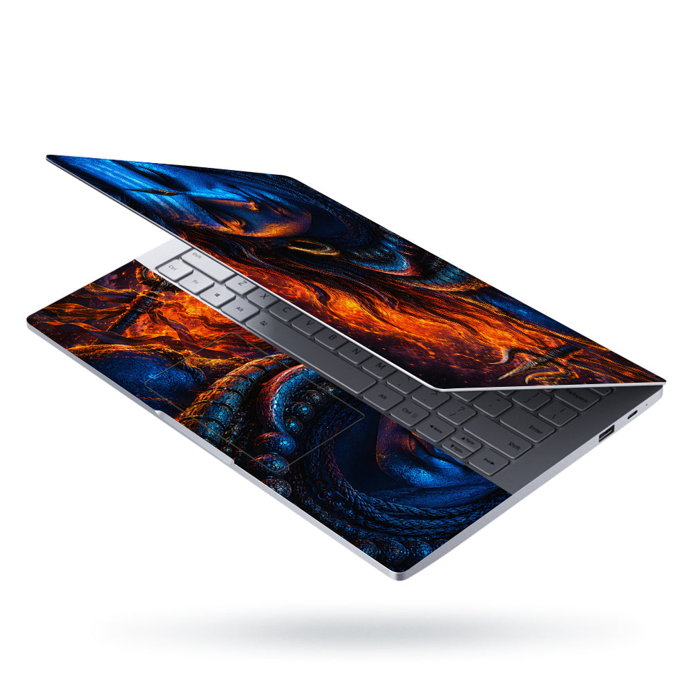 Shiva Fire Blue Side Hair Laptop Skin - View 3