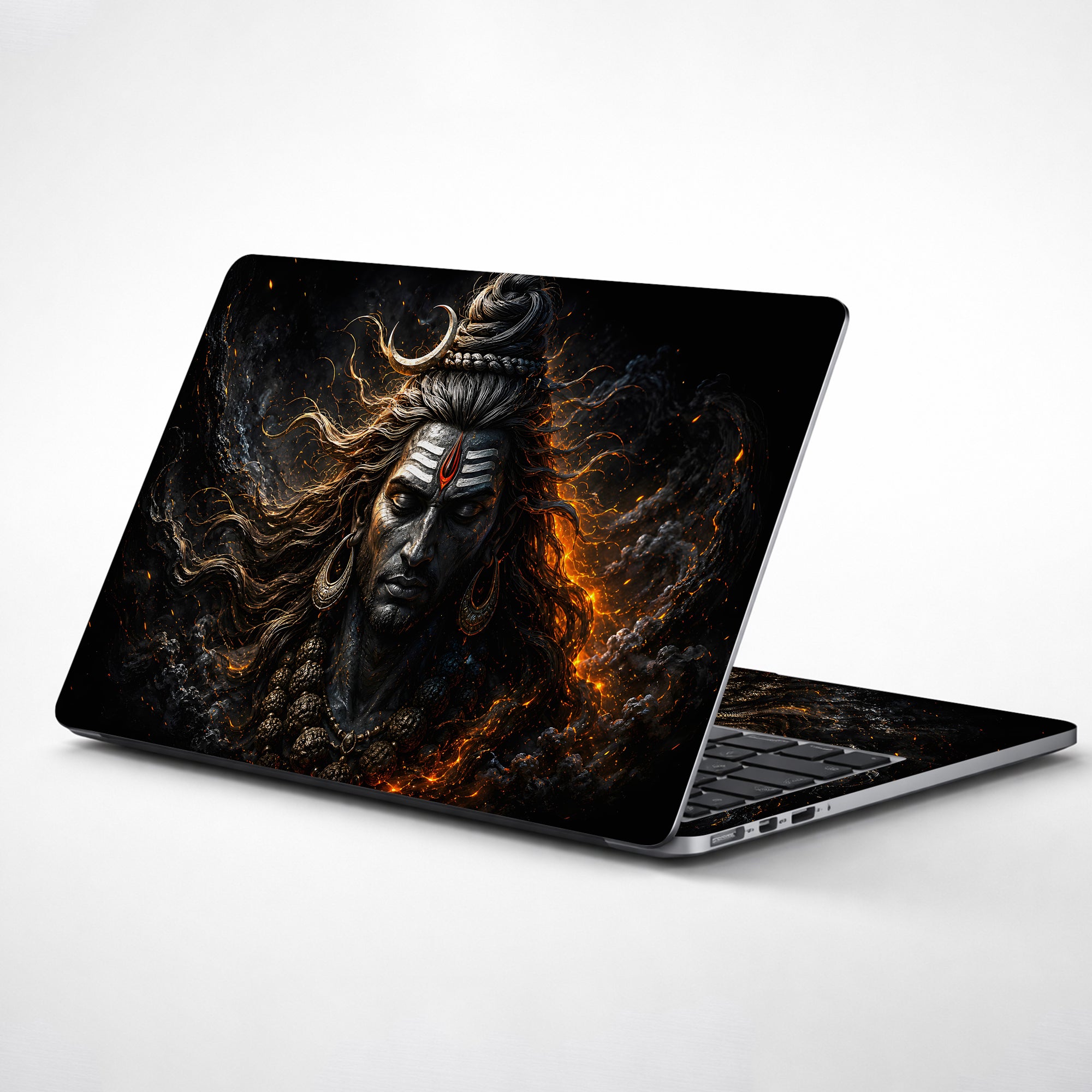 Shiva Fire Embers Front Laptop Skin - View 1
